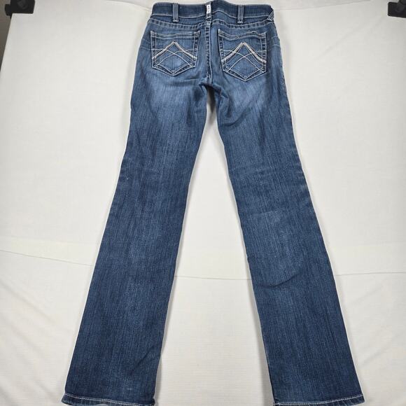 Ariat R.E.A.L Mid Rise Stretch Icon Stackable Straight Leg Jean in Ocean Size 28 - Picture 10 of 10